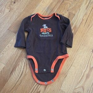 Brown "Nuts About Grandma" Bodysuit/One Piece (Size 6 Months)